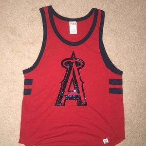 PINK Angels Baseball Tank